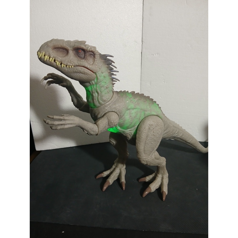 Jurassic World Camouflage 'n Battle Indominus Rex Figure Lights & Sound Tested